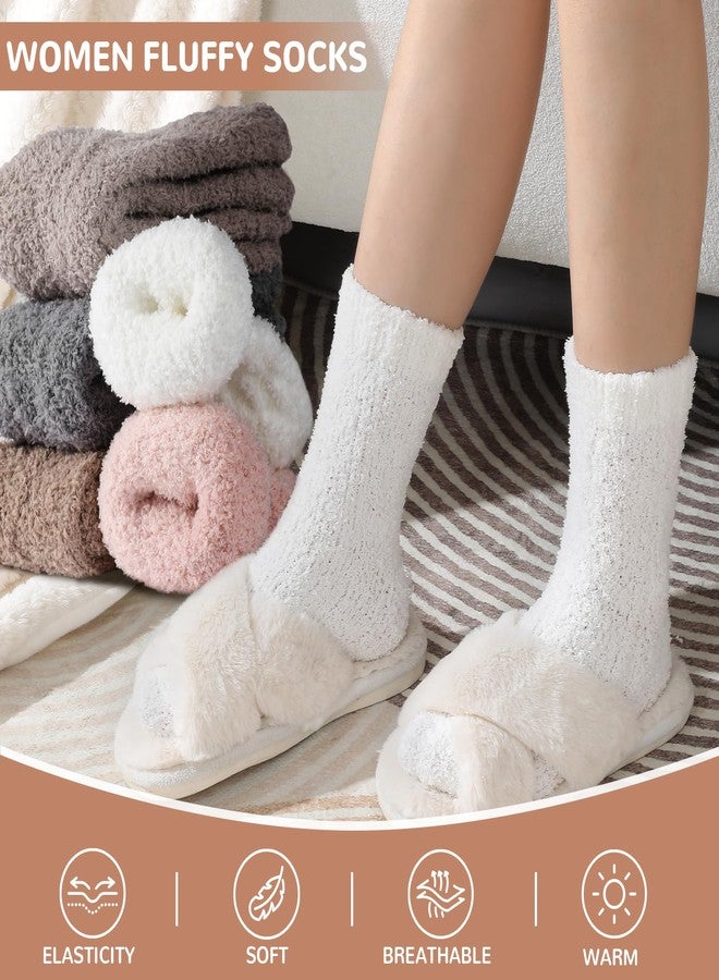 Premillow Womens Fuzzy Socks Fluffy Socks Women Winter Cozy Sock Warm Slipper Home Sleeping Sock for Women - Image 5